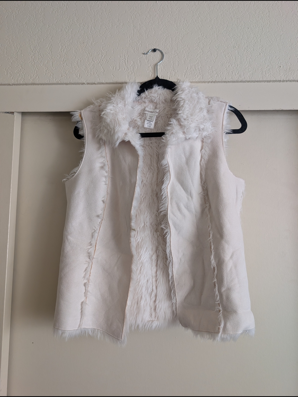 Coldwater Creek Cream Faux Shearling Jacket